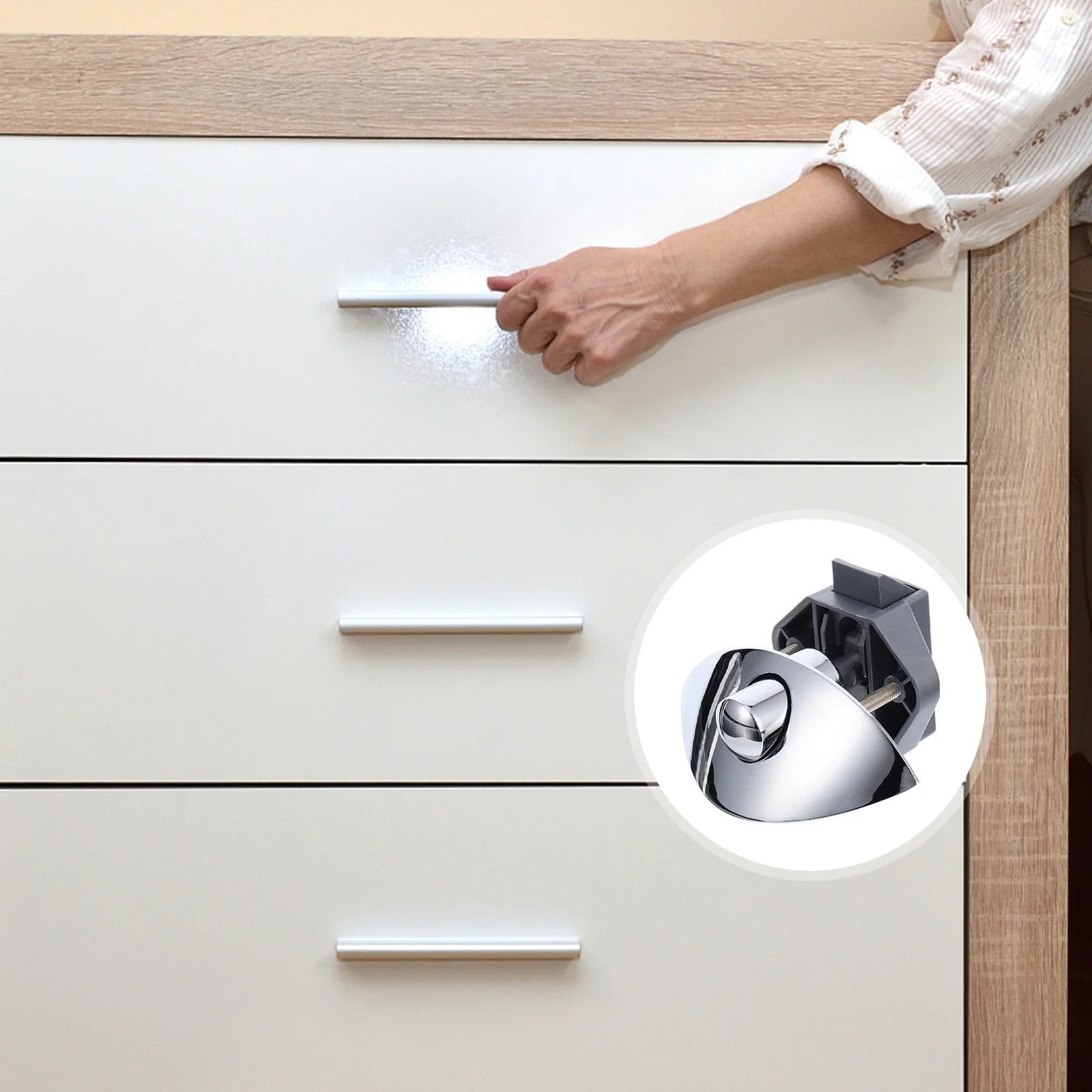 

Door Handle Zinc Alloy Lock Drawer Button Cabinet Locks Wardrobe Hardwares Fittings