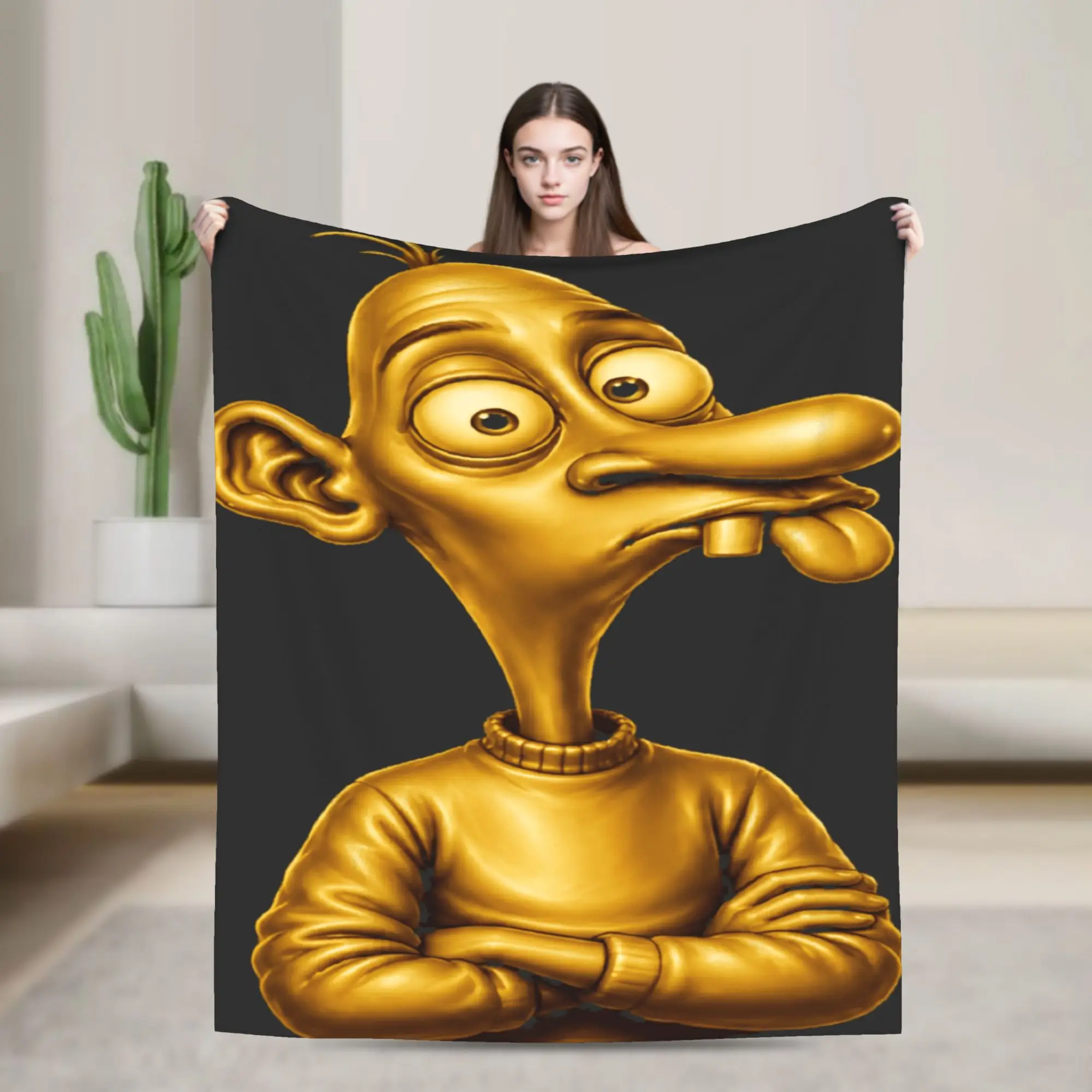 Neegy Meme Funny Internet Brainrot Gen Z Soft Cozy Blanket For Sofa Home  Novelty Throw Blanket Winter Picnic Flannel Bedspread