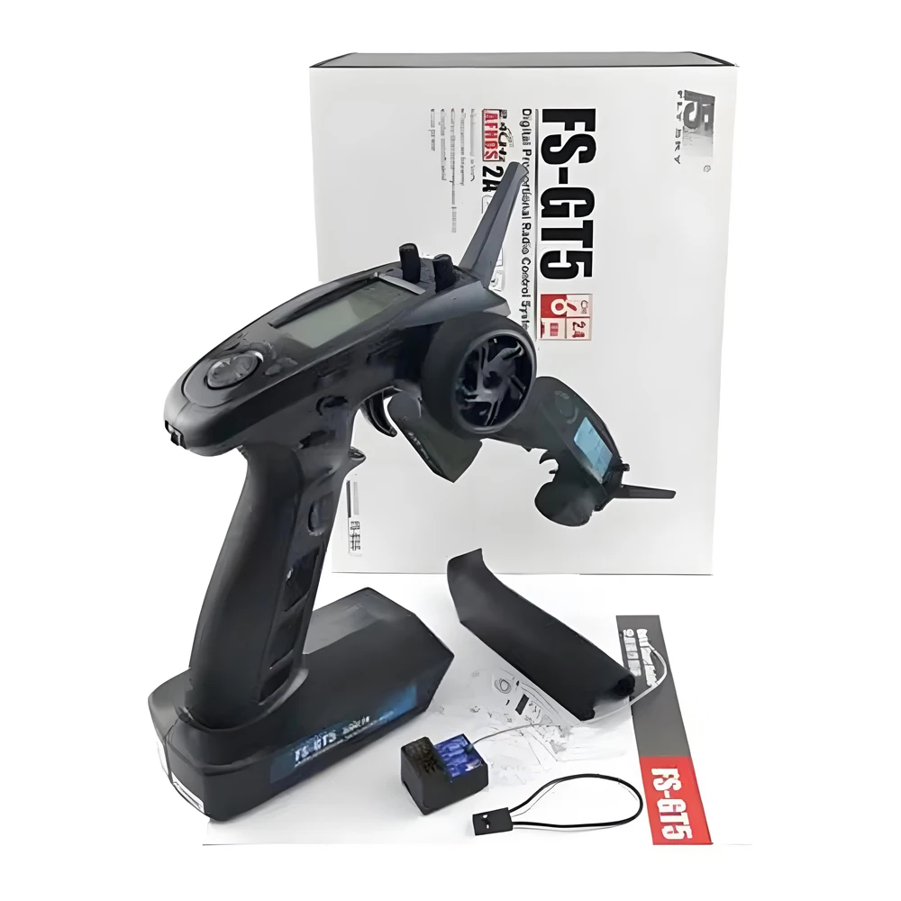 FlySky FS-GT5 FS GT5 2.4G 6CH RC Radio Transmitter with FS-BS6 6CH Receiver for RC Vehicles Crawler Car Boats Accessories