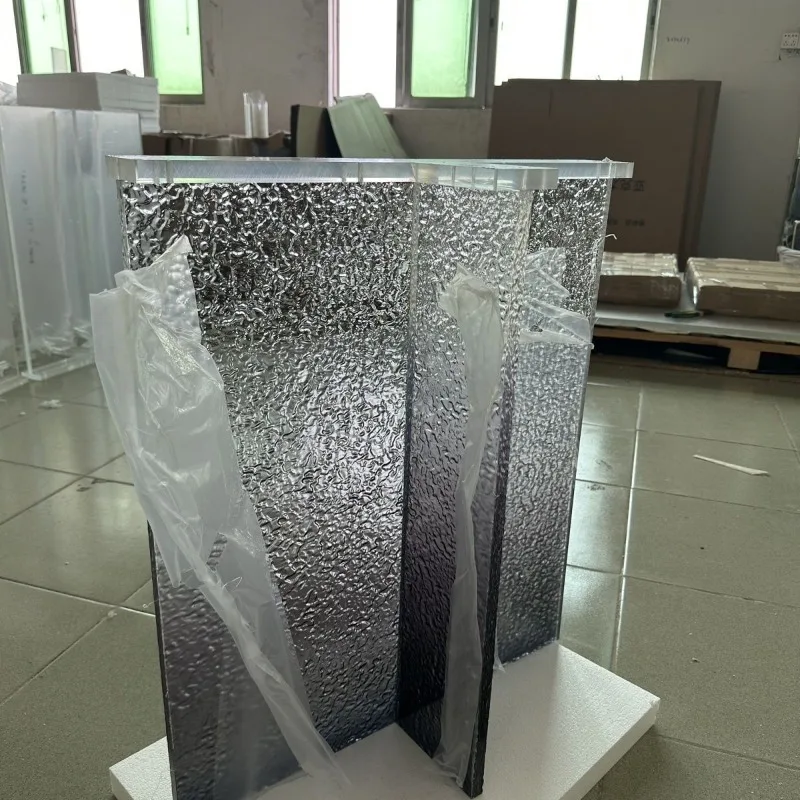 Acrylic pattern  legs transparent matte support feet dining table coffee  bracket island table gradual change