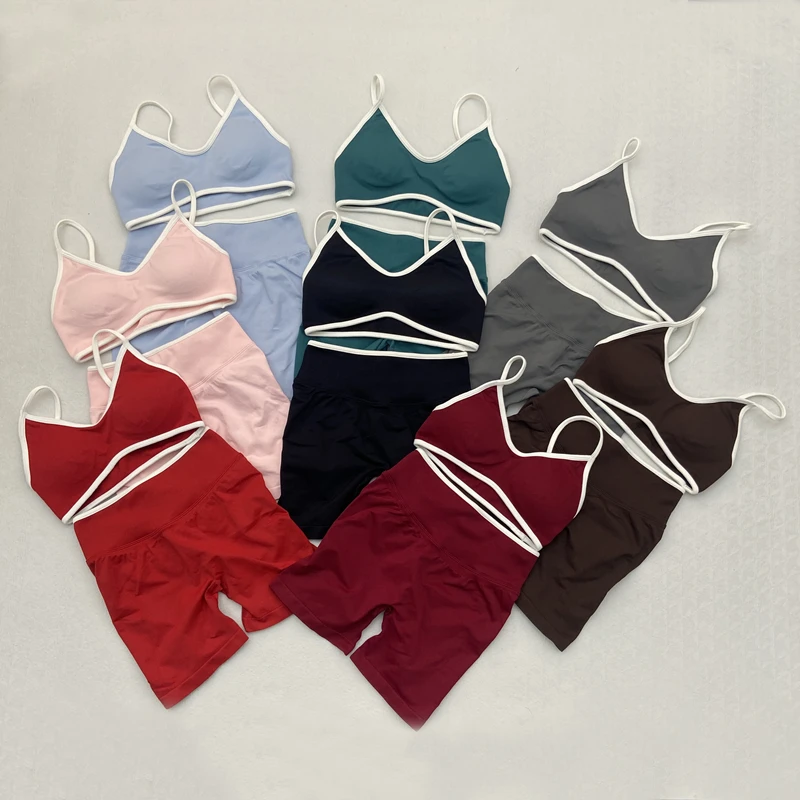 

Ignite Sculpt Scrunch Sports Shorts Top Women's Gym Yoga Sets High-Waist Tummy Fitness Leggings Sportswear Workout Running Pants