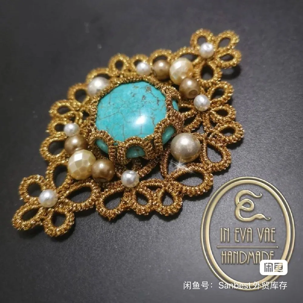2026 Sanbest 3-fädiges Metallic-Filzgarn-Set für Shuttle-Tatting-Spitze, DIY handgemachtes Armband, Ohrringe, Makramee-Garn-Bastelset – Detail 22