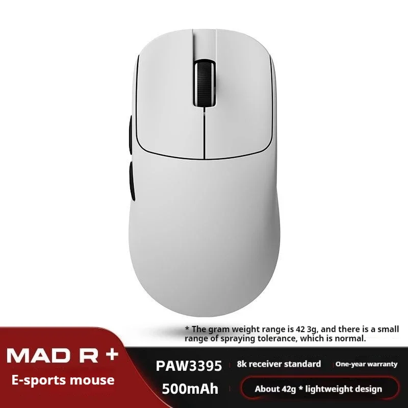 VGN Vxe Mad R/R Major Sem Fio Bluetooth Dual Mode Game Mouse Paw3395/3950 26kDPI 500mAh Longa Duração Baixa Latência Game Mouse