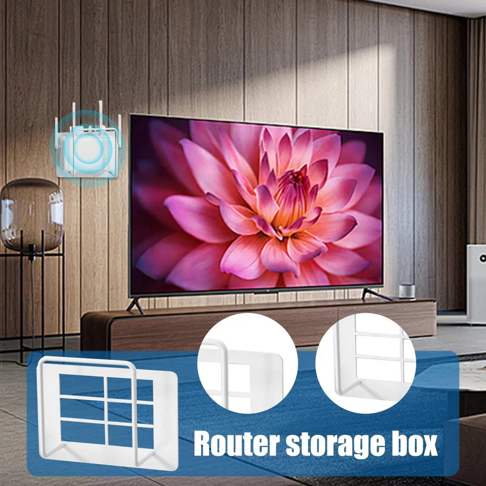 Wifi Router Regal Platzsparend Kein Bohrer Rack Wand Modem Regal Wifi Router Box Für Management Organisation Kabel Internet power