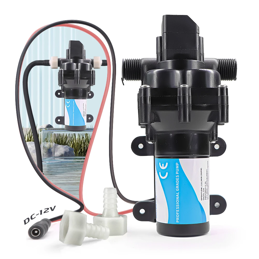DC-12V Intelligent High Pressure Self-priming Diaphragm Water Pump with Automatic 11L/Min 1/2