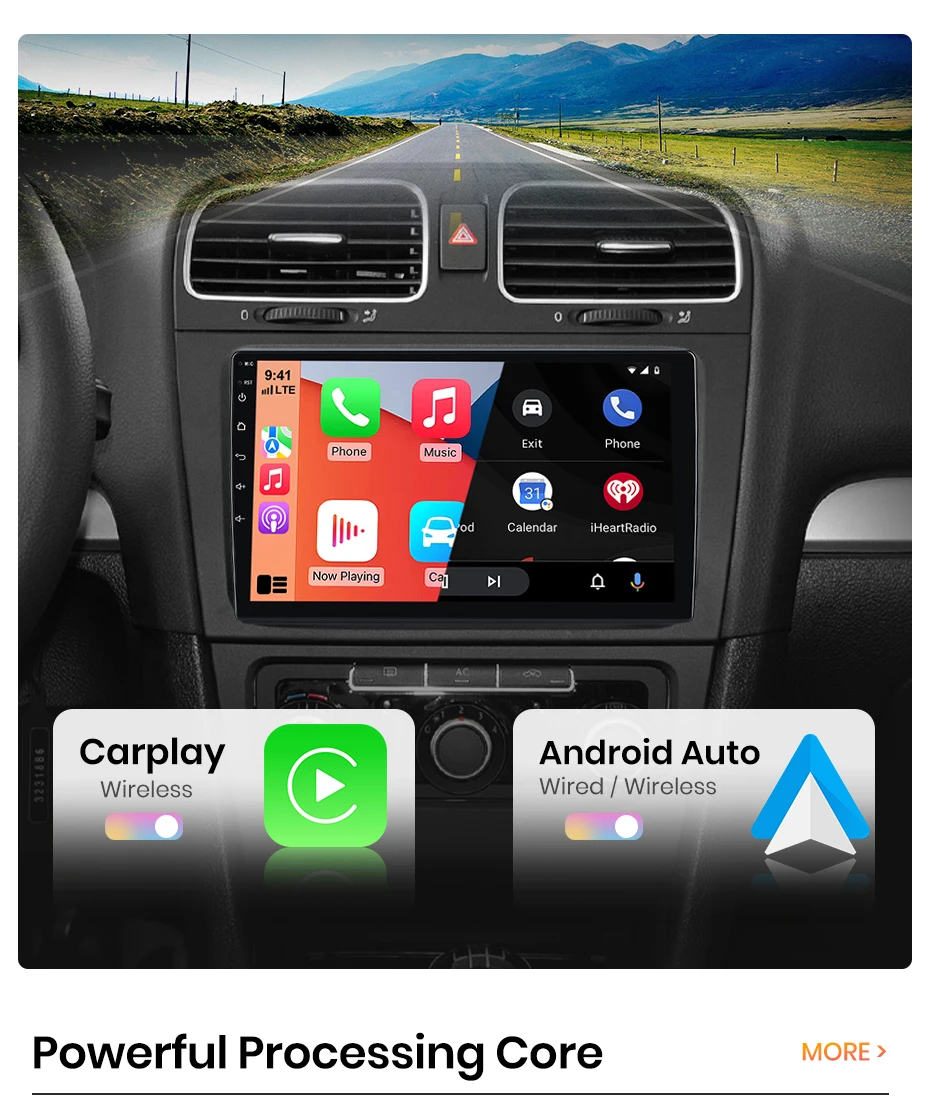 AWESAFE 9-Zoll-Android-Radio für Opel Combo Corsa Tigra 2001-2011, kabelloses CarPlay & Android Auto, GPS-Navigation, Multimedia, Unterstützung für Lenkradsteuerung, Subwoofer, Verstärker, Rückfahrkamera, mit CAN-BUS Plug-and-Play, DAB+ Digital-Autoradio, 2-DIN-Autoradio-Stereoanlage – Detail 12
