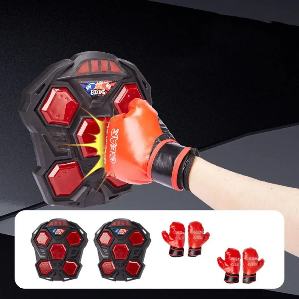 Creative Electronic Boxing Trainer Lighted Adjustable Strap Interactive Boxing Toy Set Boxing Target Boxing Gloves