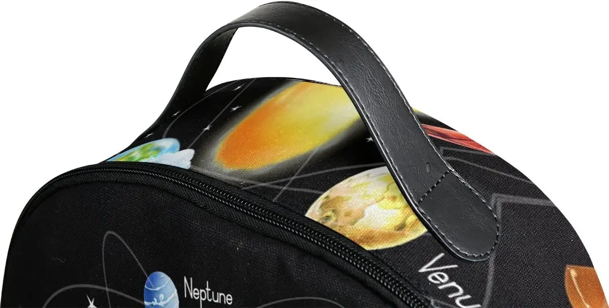 Solar System Space Planet Polyester Backpack School Travel Bag