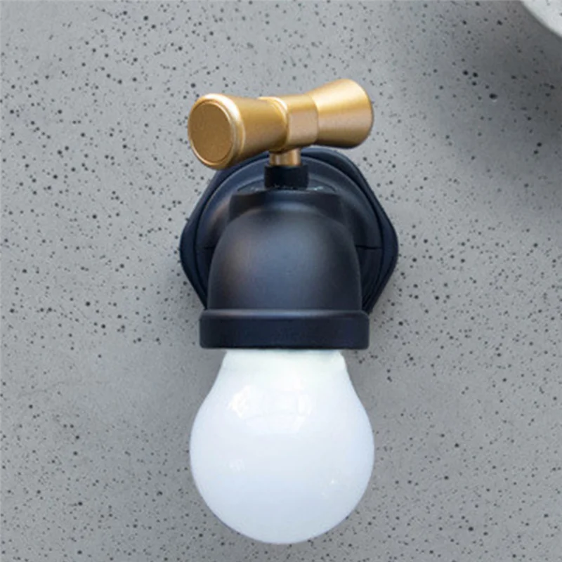 Faça-à prova dwaterproof água conduziu a luz de parede torneira luz de parede iluminação ao ar livre usb recarregável para uso interno e externo