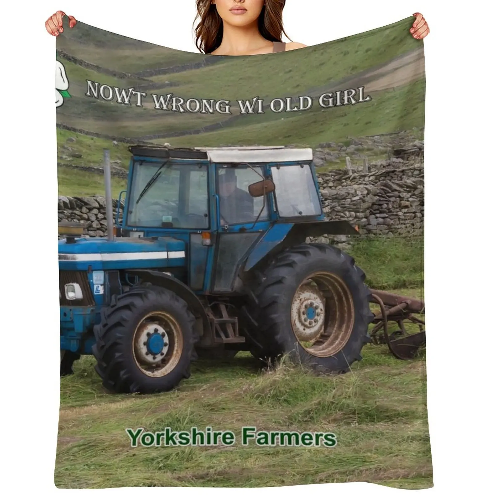 Nowt wrong wi old girl Throw Blanket Hairy Soft Plaid Stuffeds Cute For Baby Large Blankets