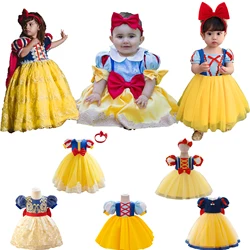 Snow White Baby Girls Party Dress Carnival Halloween Christmas Princess Ball Gown Wedding Birthday Kids Clothes Cosplay Costumes