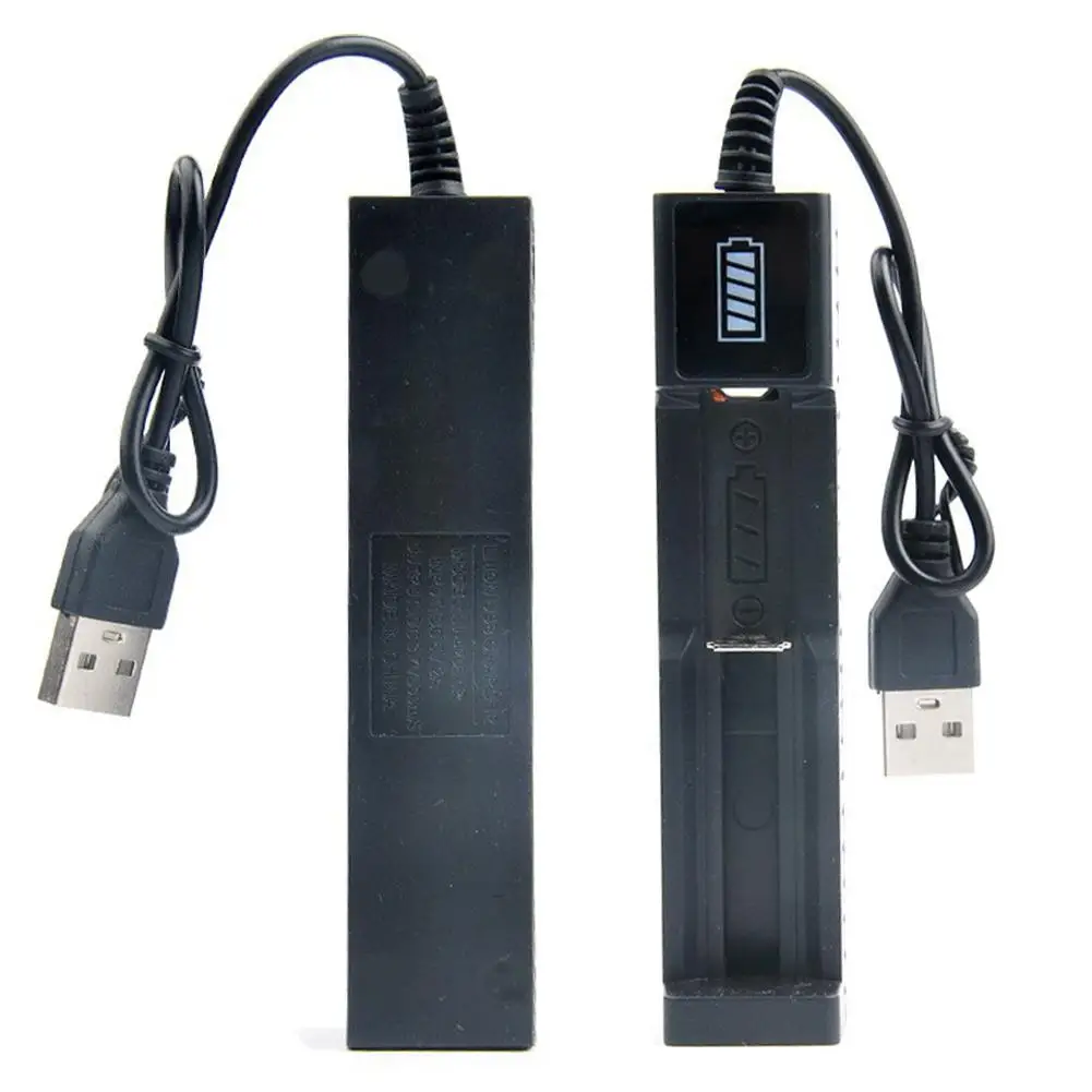 شاحن بطارية 1 فتحة 18650 USB عالمي ذكي بطارية سريعة قابلة للشحن بطارية ليثيوم شاحن ل 14500 16650 14650 18500