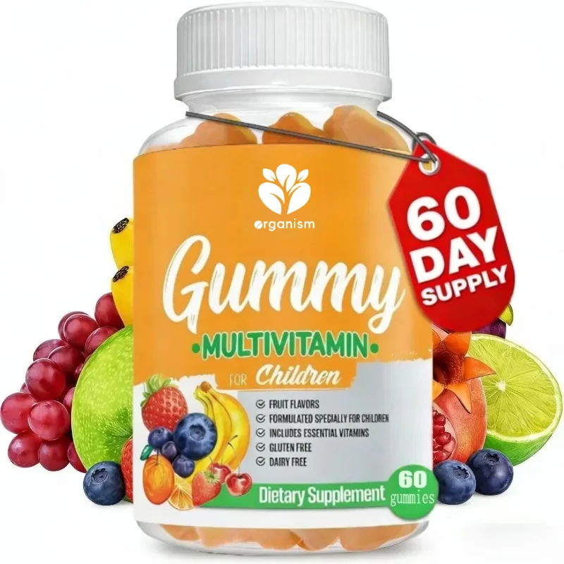 All natural children's gummies with multiple vitamins for immune health support, 60 gummies