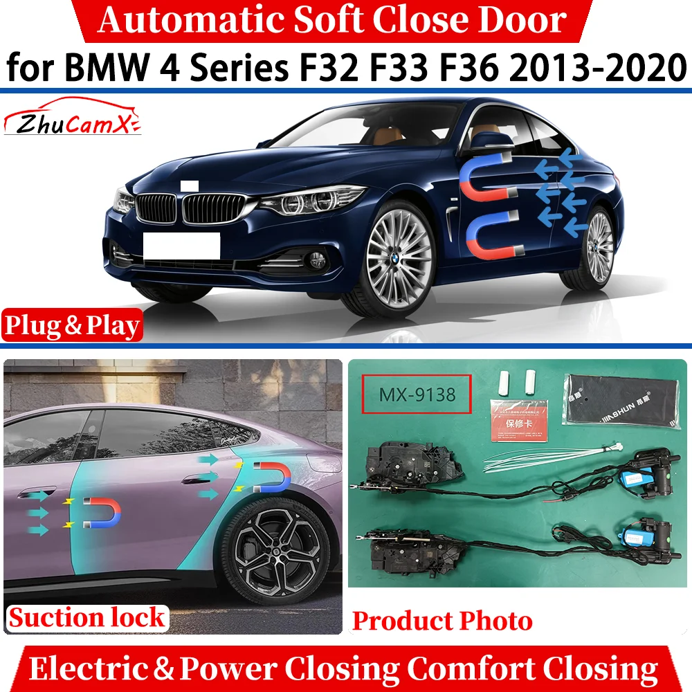 

for BMW 4 Series F32 F33 F36 2013-2020 Car Automatic Soft Close Door Electric Power Comfort Closing Suction lock Quiet System