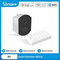 SONOFF D1 Smart Dimmer Switch Stepless Dimmable RF 433MHz Remote Control Voice Control Smart Scene via eWeLink Google Home Alexa