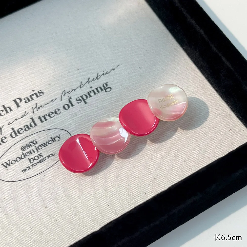 

1PCS New Duckbill Clip Acetic Brown French Design Bangs Holder Lightweight Chic hair clips for women