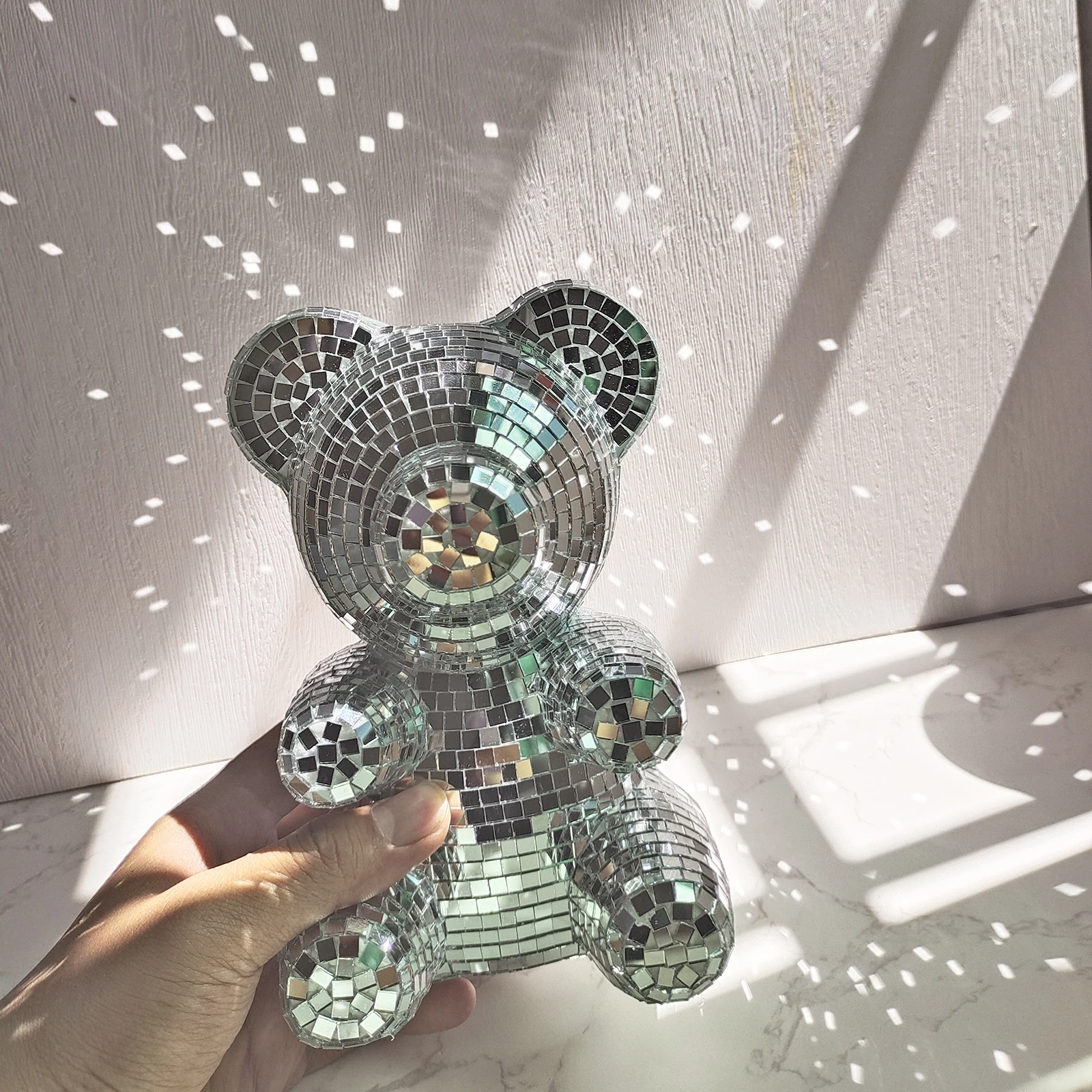 Disco Bear Modern Home Decor Bear Shape DJ Light Kawaii Room Decor Disco Ball Table Bar Stage Rotating Disco Wedding Decoration