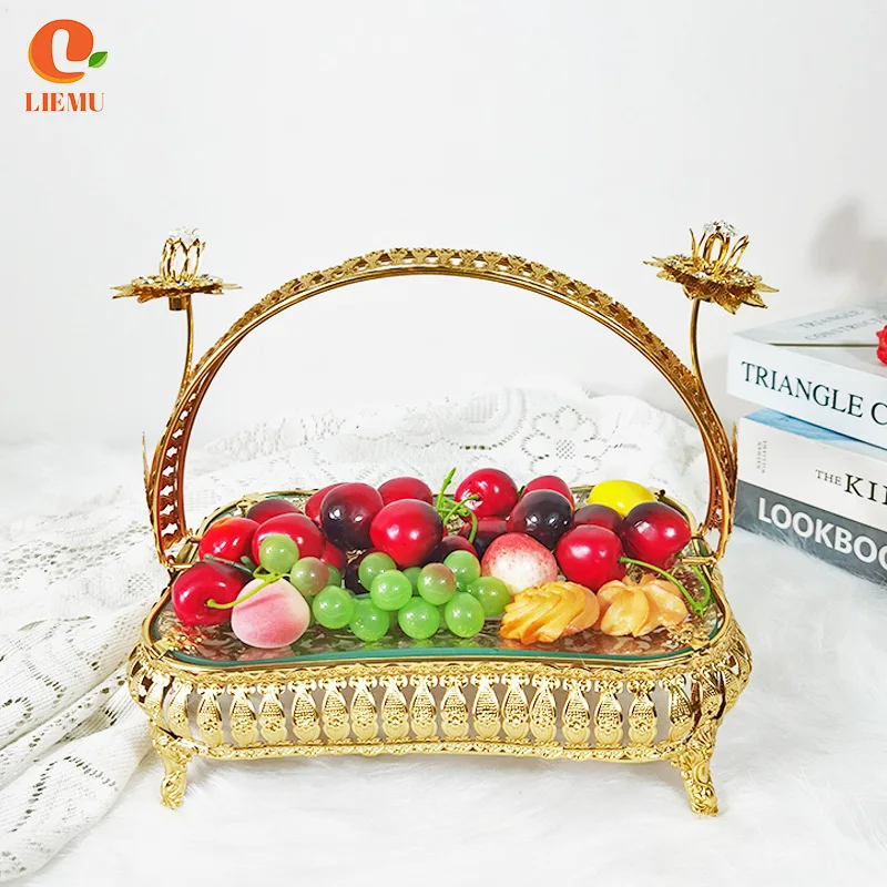 European Style Fruit Platter, Central Asian Glass Tableware, Dining Table Decorations, Uzbiekstein Ornaments