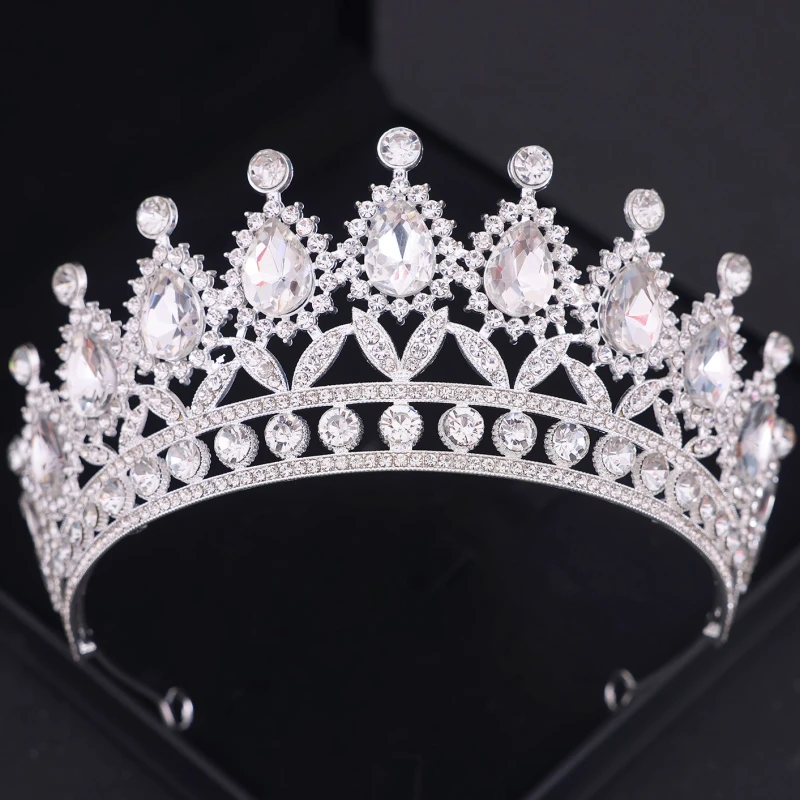 Baroque Crystal Bridal Tiaras And Crowns For Women Bride Wedding Hair Accessories Jewelry Crown Rhinestone Pageant Prom Diadem image 3