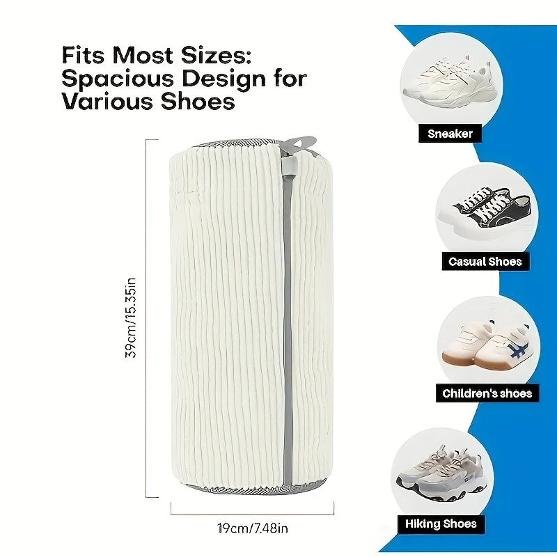 1 washing machine bag, shoe laundry bag, suitable for washing machines and dryers, reusable durable zippered sneaker washing bag