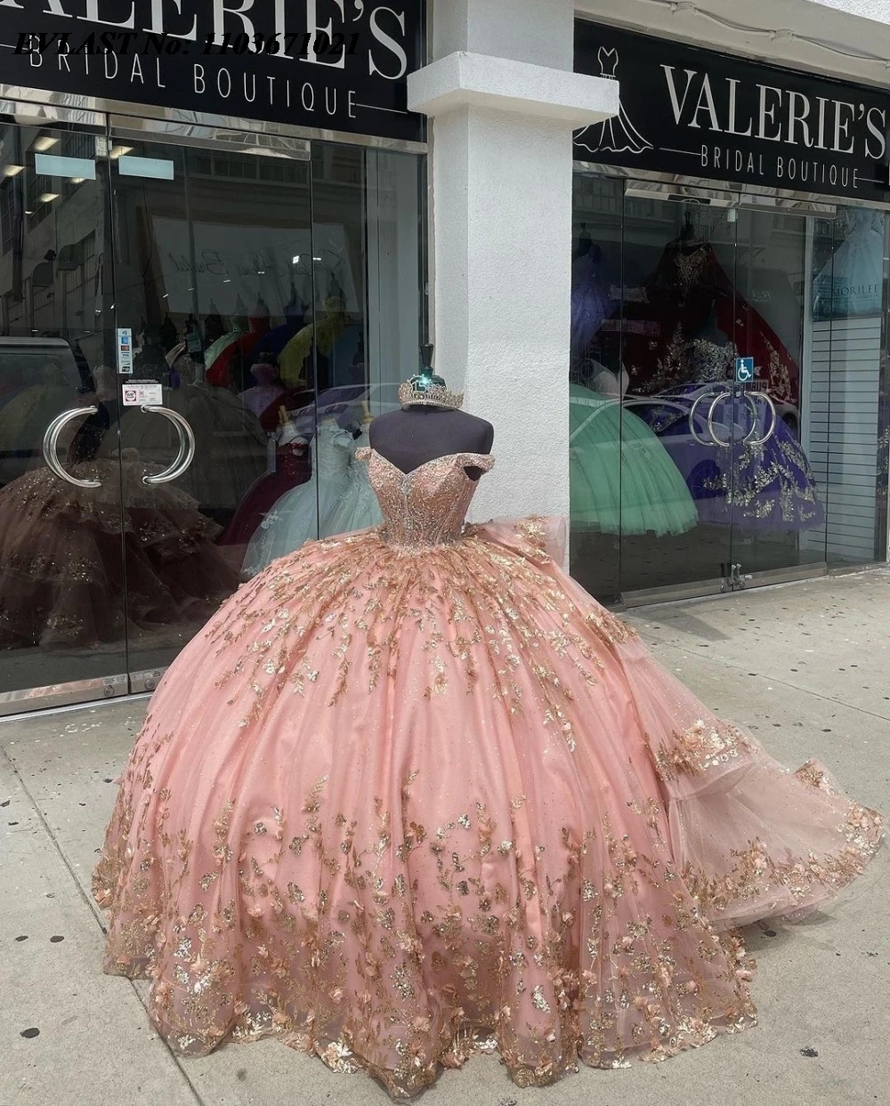 EVLAST personalizado rubor Rosa lentejuelas vestido para quinceañeras vestido De baile apliques cuentas corsé escalonado dulce 16 Vestidos De 15 Anos SQ747