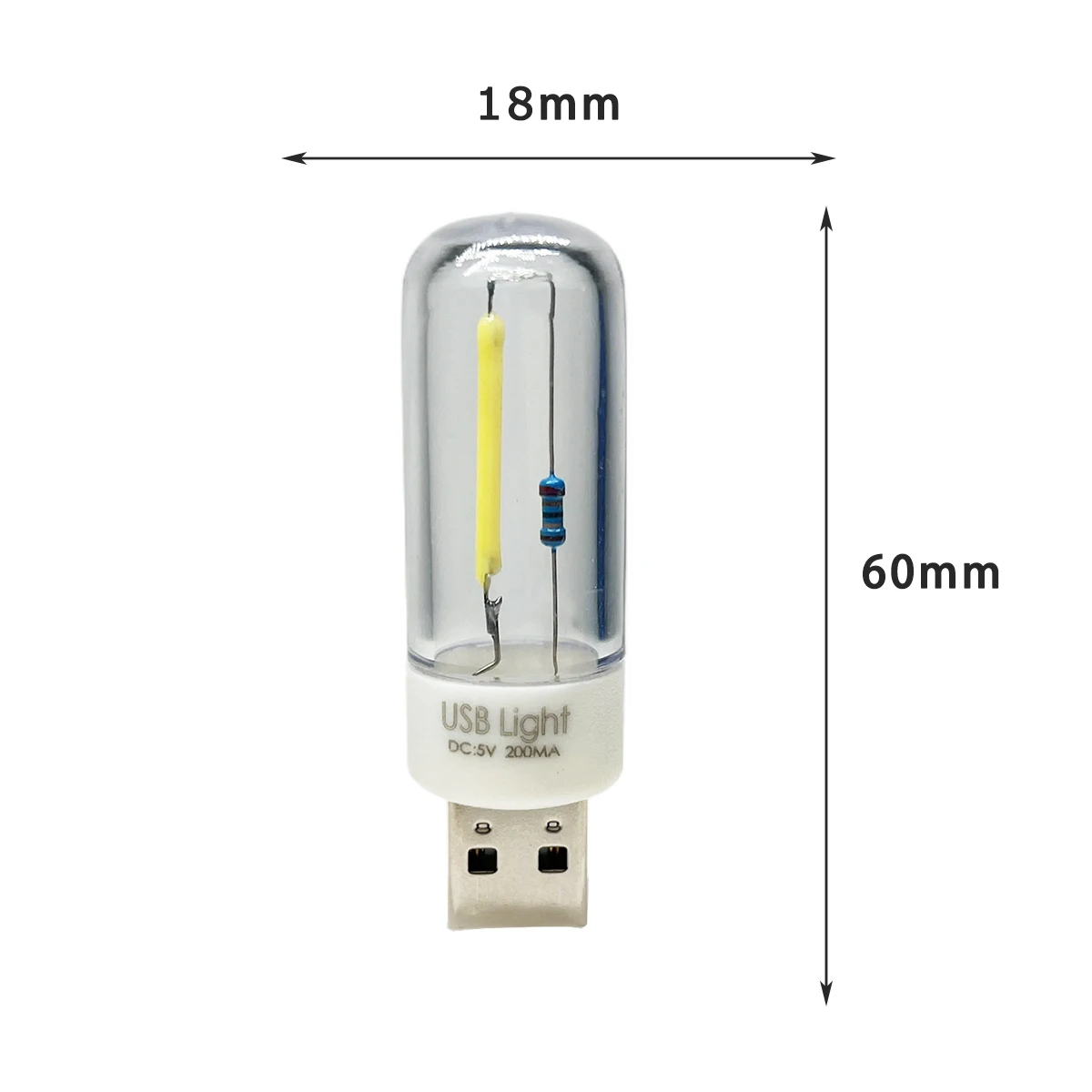 미니 휴대용 LED USB 조명, 독서용 야간 조명, 따뜻한 흰색, 5V 전원 3000K-6500K, PC 노트북 모바일 전원, 1W DC