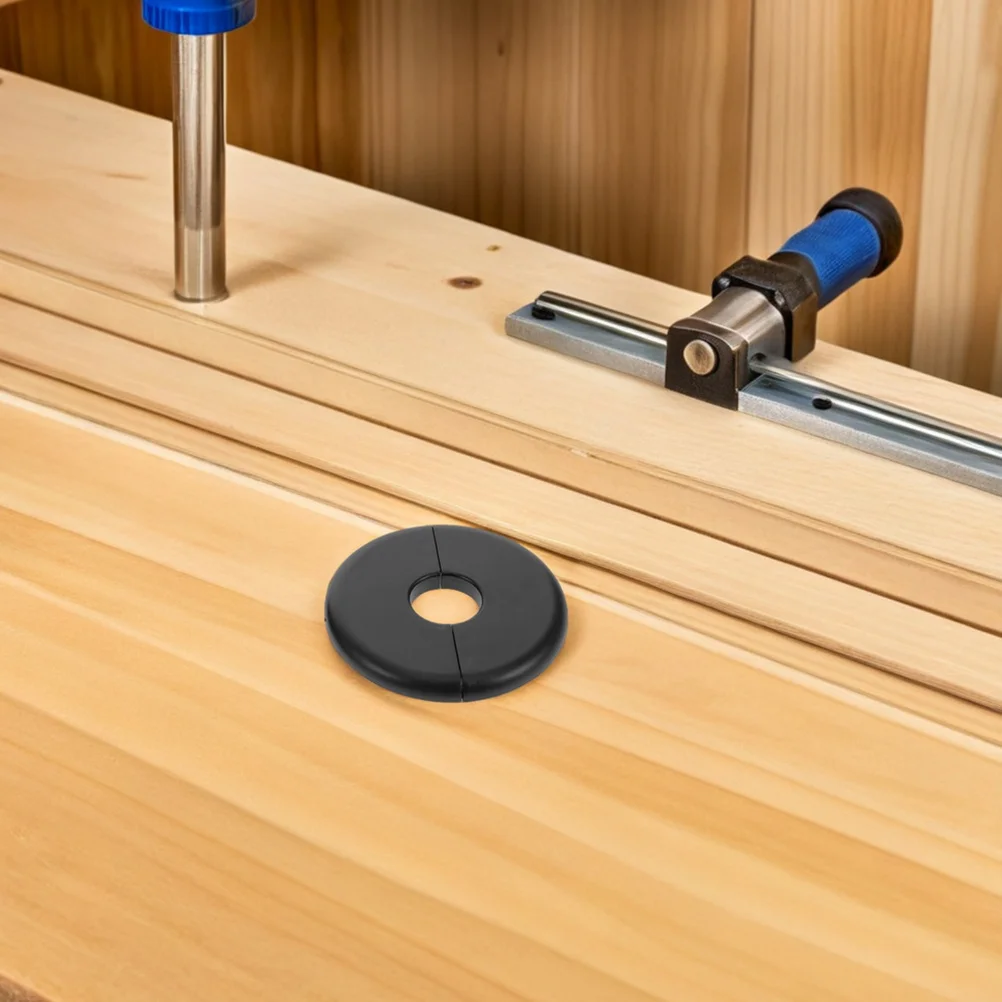 

4pcs Split Flange Pipe Covers Round Plastic Wall Hole Cover Cap For Water Pipe Air Conditioner Outlet Bathroom Kitchen Plumbing