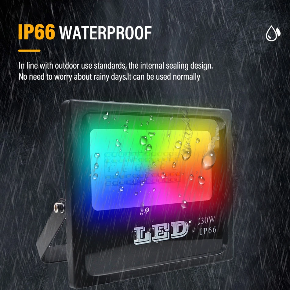 30W LED Floodlight RGBWC Smart - đánh giá và giá Smart Zigbee Garden Light