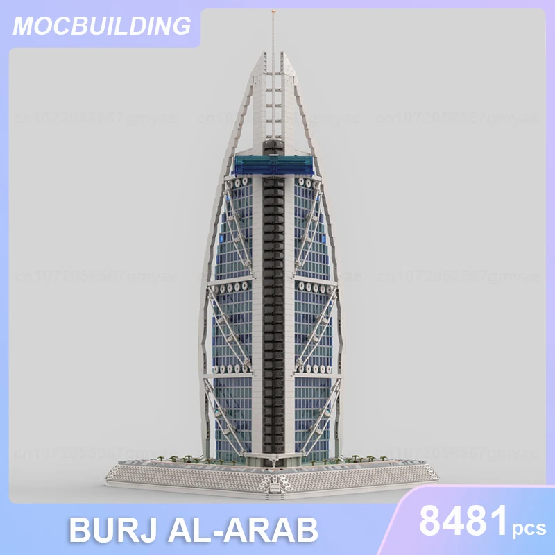 Burj AL-ARAB Architectuur Model Moc Bouwstenen Diy Assembleren Bakstenen Educatieve Creatieve Collectie Kerstspeelgoed Geschenken 8481 Stuks