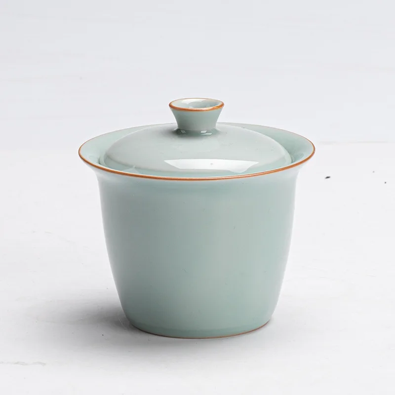 

Song Qing Керамическая имитация гавань Ru Tianqing Прямая основная чаша для заваривания Ru Kiln Scholar Чайный сервиз