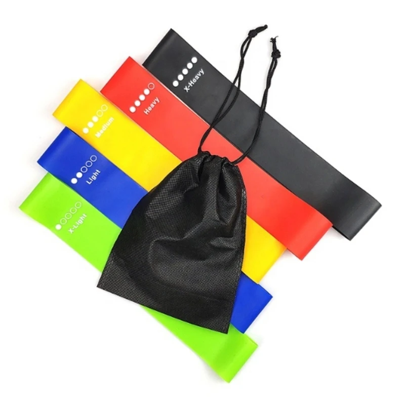 5Pcs Unisex Hip Circles Rings Resistance Band Belt Workout Exercise Legs Thigh Glute Butt Squatting Sport Gym Equipment