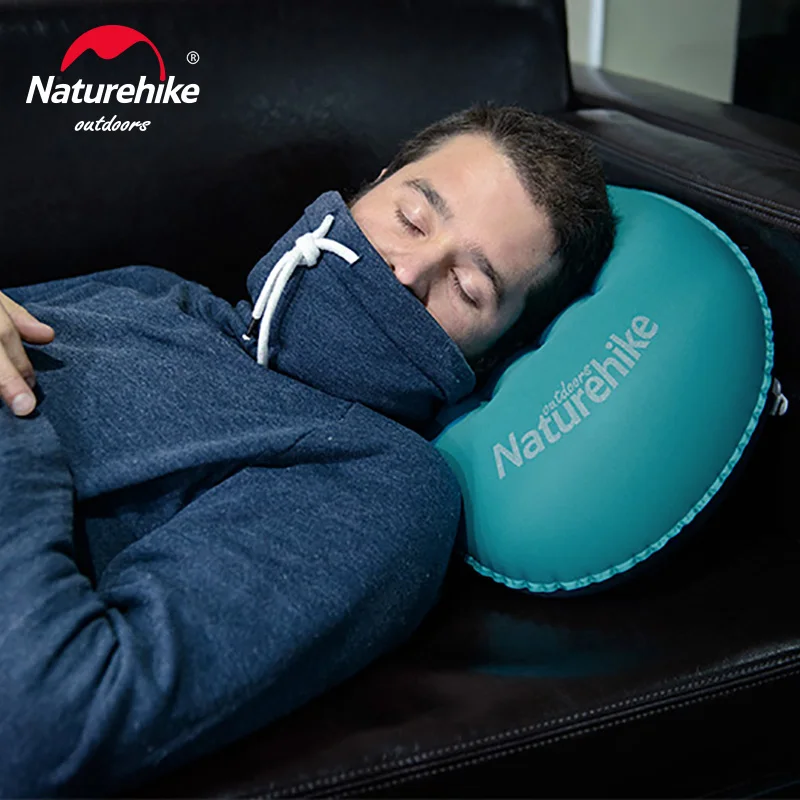 Naturehike TPU Inflatable Pillow Outdoor Camping Ultralight Portable U-shaped Pillows Neck Protection Travel Home Office Cushion