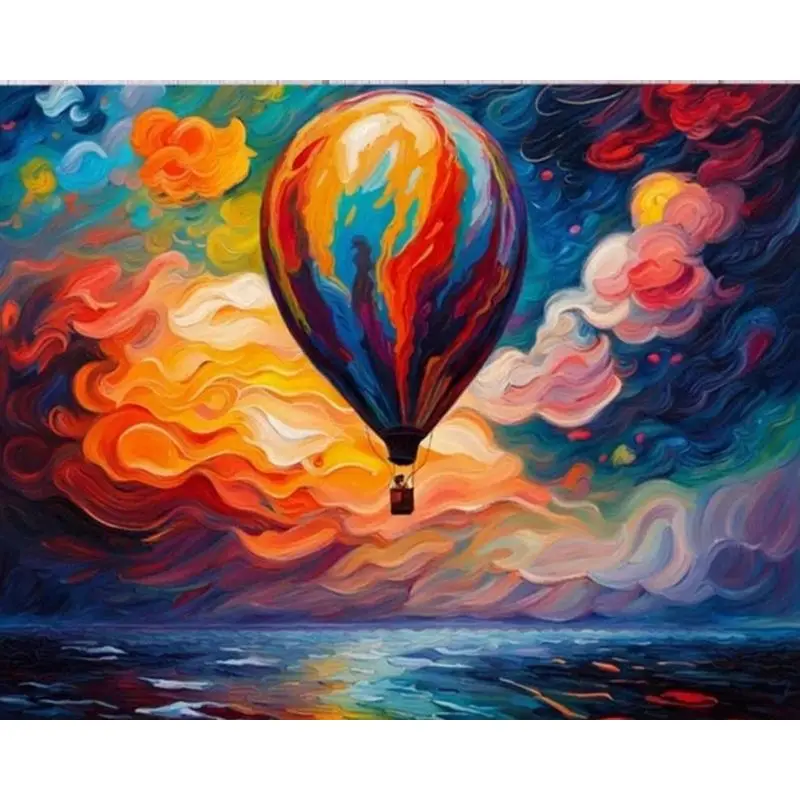 GATYZTORY Hot air balloon Painting By Numbers Colorful Picture With Numbers For Adults Starter Kits Drawing On Canvas Wall Art D