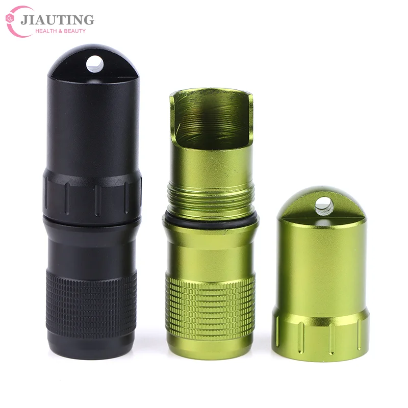 Portable Pill Case Waterproof EDC Container Capsule Airtight Aluminum Alloy Pill Bottle Keychain Travel Pill Holder Organsizer
