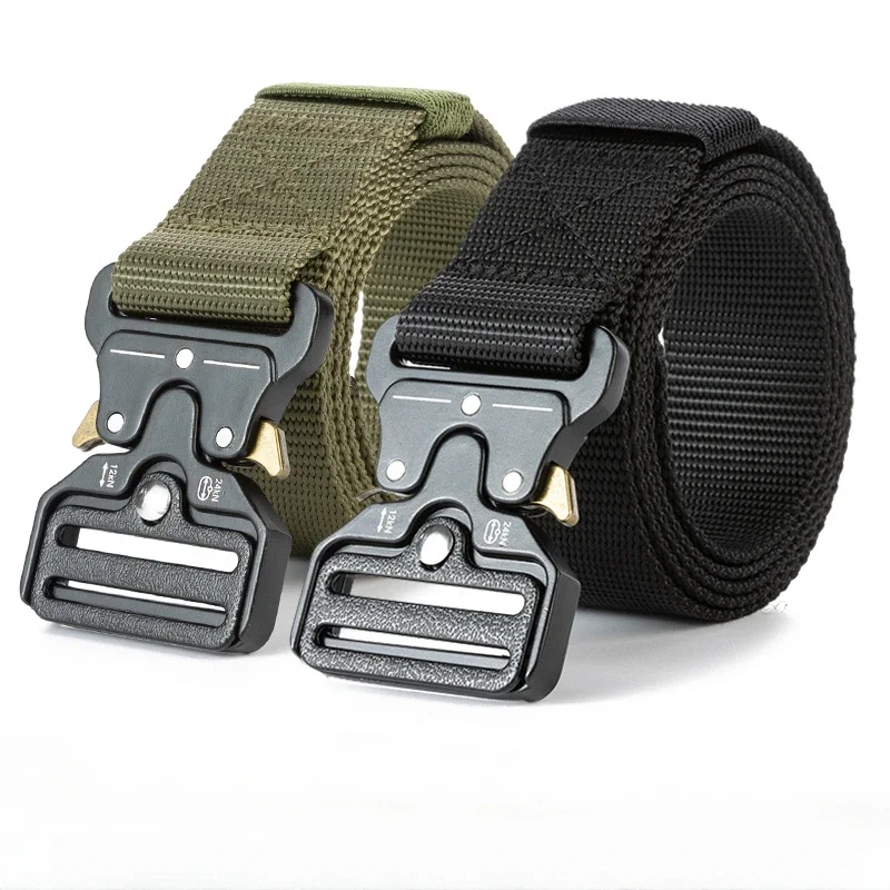 Men\'s Belt Metal Buckle Outdoor Hunting Multi Function - Belt  Survival Marine Corps Canvas Nylon Women Sport Belt
