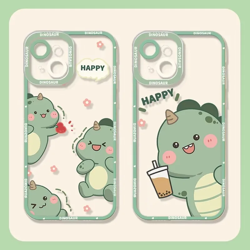 Lovely Dinosaur Case For Samsung Galaxy A54 A34 A24 A14 A13 A53 A33 A73 A23 A05 A05S A72 A52 A52S A32 A22 A12 A51 A71 Soft Cover