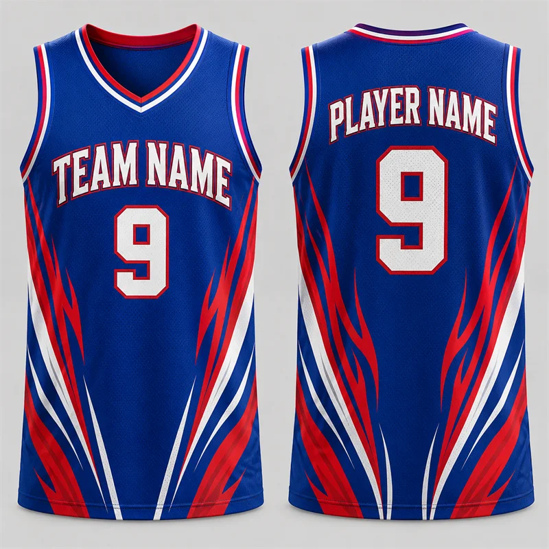 Trendy DIY Basketball Jersey For Men Summer Fashion Custom Name Team Name Number 3D Printed Vest Loose Breathable Sports Tees