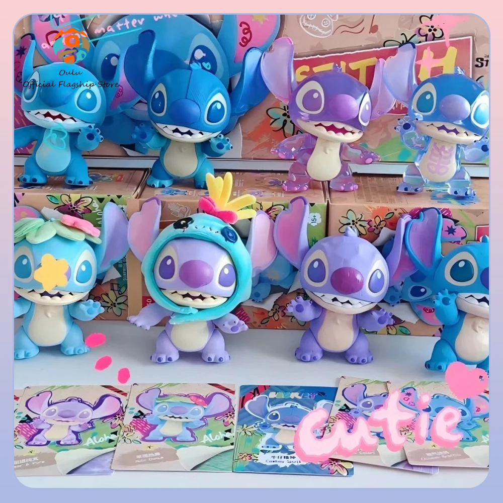 

Disney Stitch слепая коробка мультяшная фигурка Mystery Box Коллекционная сувенирная модель статуя украшение стола подарок на день рождения игрушки