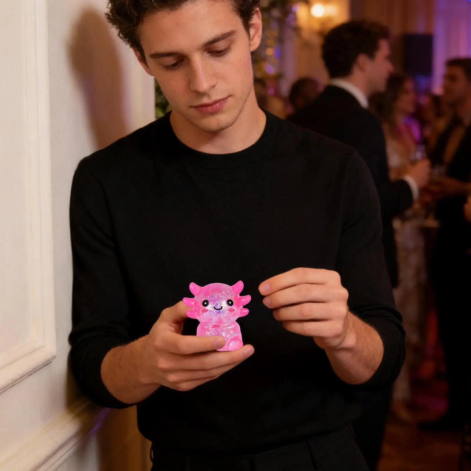 

Сенсорная игрушка-антистресс с блестками, медленно восстанавливающая форму, для снятия стресса, в виде саламандры, для мальчиков, девочек, детей, подростков, взрослых, студентов