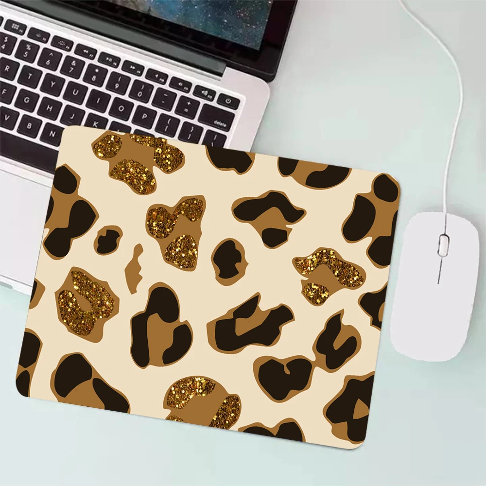 Leopard Print Small Gaming Mouse Pad PC Gamer Keyboard Mousepad Computer Office Mouse Mat Laptop Carpet Anime Mause pad Desk Mat