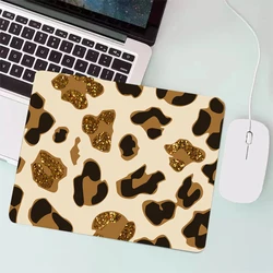 Leopard Print Small Gaming Mouse Pad PC Gamer Keyboard Mousepad Computer Office Mouse Mat Laptop Carpet Anime Mause pad Desk Mat