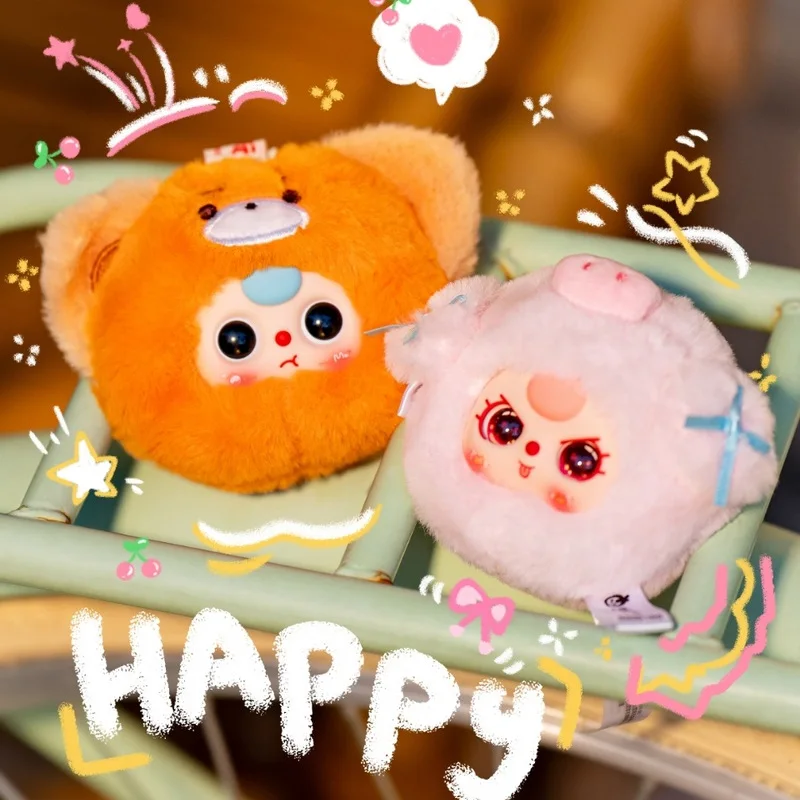 

Baby Three Mini Animal Head Series Виниловое лицо Плюшевая глухая коробка Игрушка Подвеска Украшение Модные игрушки Таинственная коробка Девушка-сюрприз Подарки