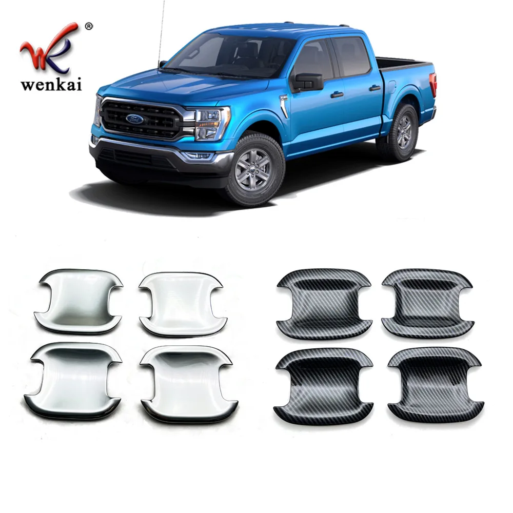 

Car Door Handle Bowl Exterior Decor Cover Trim Sticker For Ford F150 2021 2022