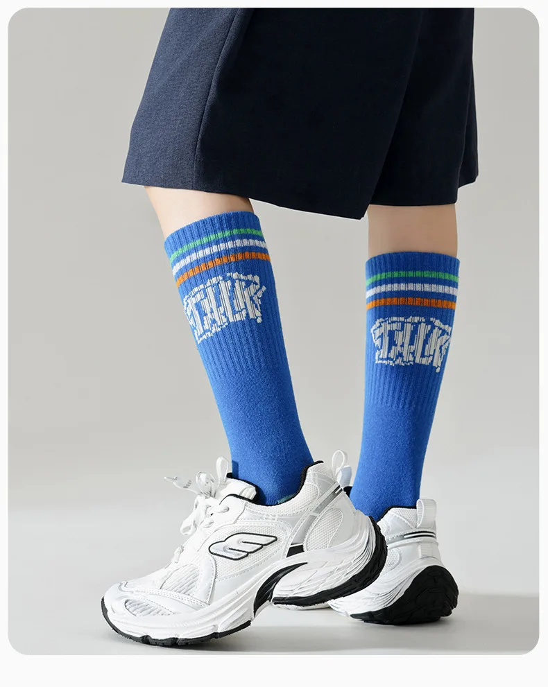 3-12T Jungensocken, lange Socken, Zahlenmuster, Sportsocken, Frühlings-Kniestrümpfe, 4 Paar – Detail 11