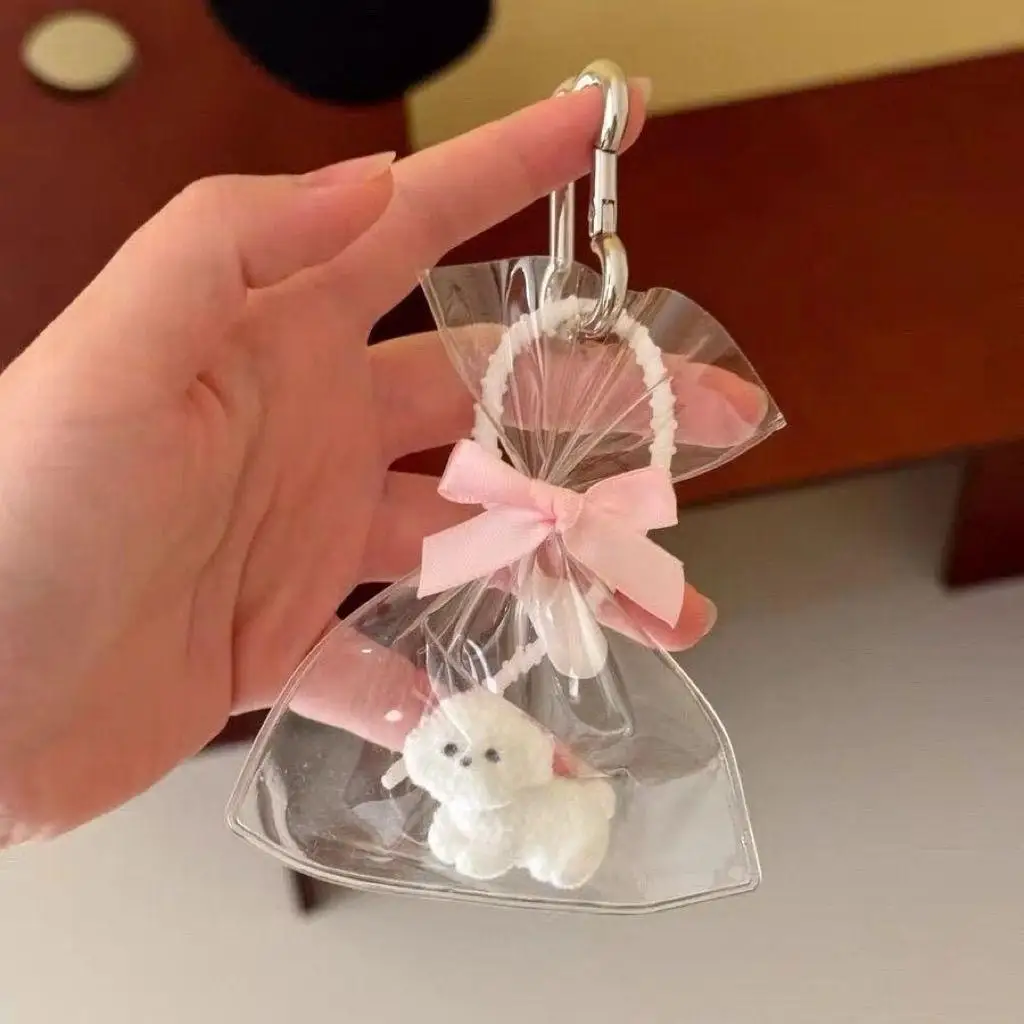 Handmade Heart Shaped Puppy Keychain Pendant