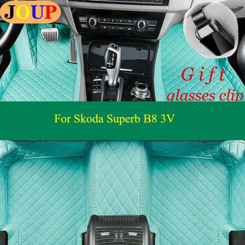 

Custom For Skoda Superb B8 3V 2016~2022 2021 2020 Car Floor Mats Accessories Carpets Covers Left /Right Hand Drive