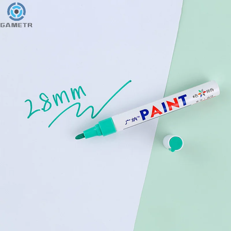 Waterproof Cars Wheel Tire Oily Mark Pen Auto Rubber Tyre Colorful Permanent Paint Pen Graffiti Touch Up Paint Marker Pen