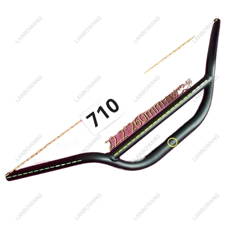 31.8*700 High Rise Reinforced Alloy Bicycle Handlebar Second Gen Mountain Bike Cycling Accessory