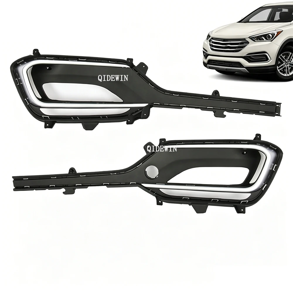 

Fog lamp assembly For Hyundai Santa Fe Sport 2016 2017 2018 Foglamp Cover Fog Light Grilles Trimming Bezel