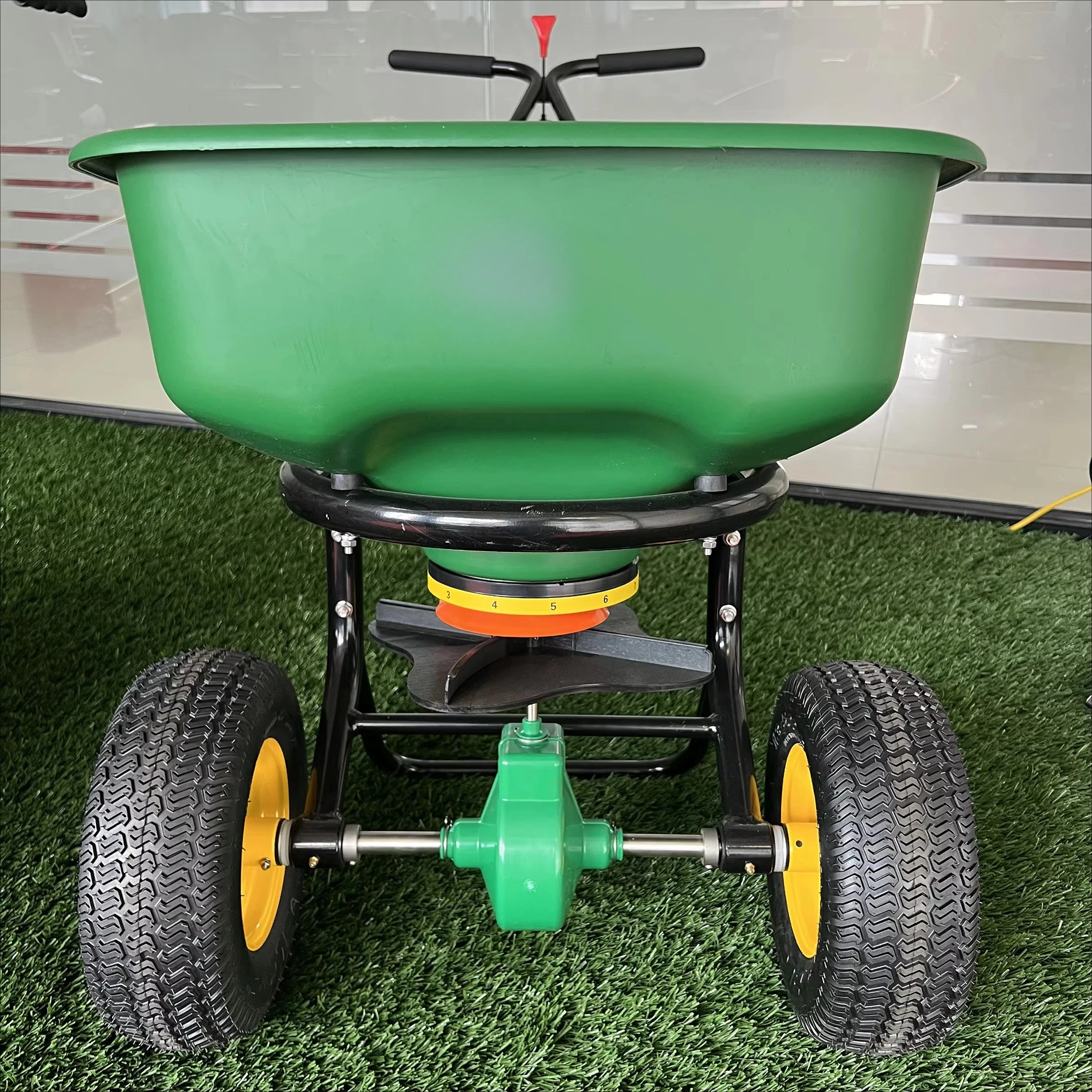 

Manual Spreader, Hand Push Broadcast Spreader with Calibration Scale for Parks and Schools Deposit Price Is
